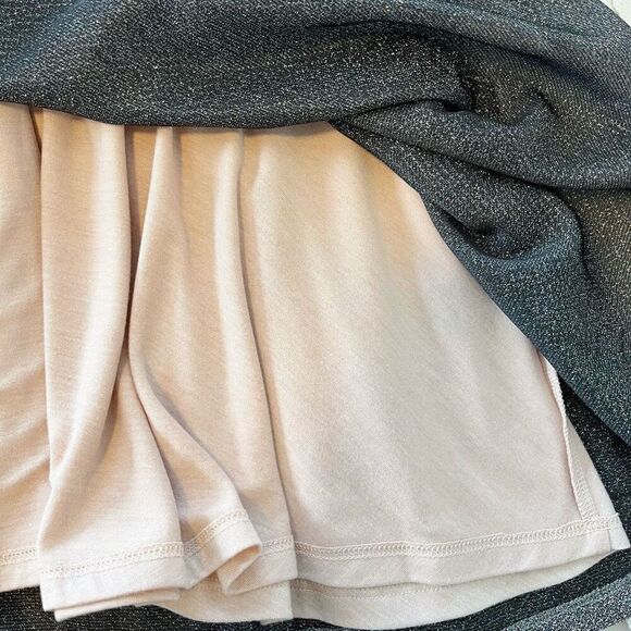 Rebecca Taylor Silver Mock Neck Mini Dress Ruched NWT Small - Picture 5 of 7